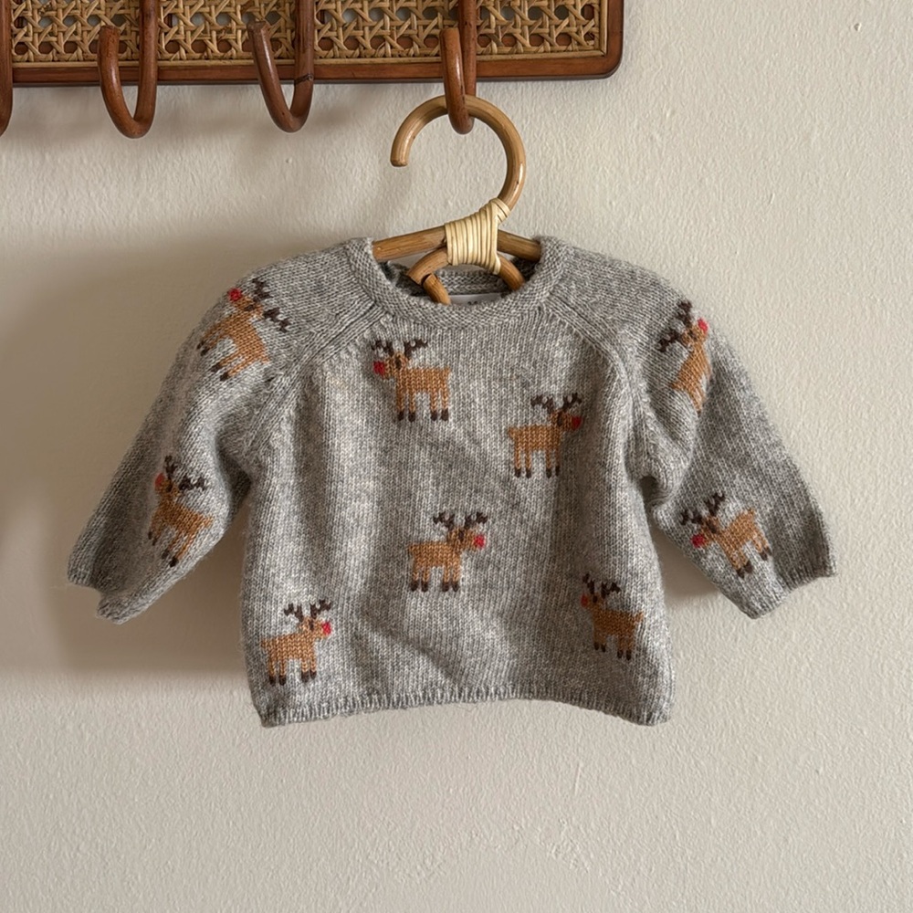 ZARA 3-6mo Reindeer Sweater